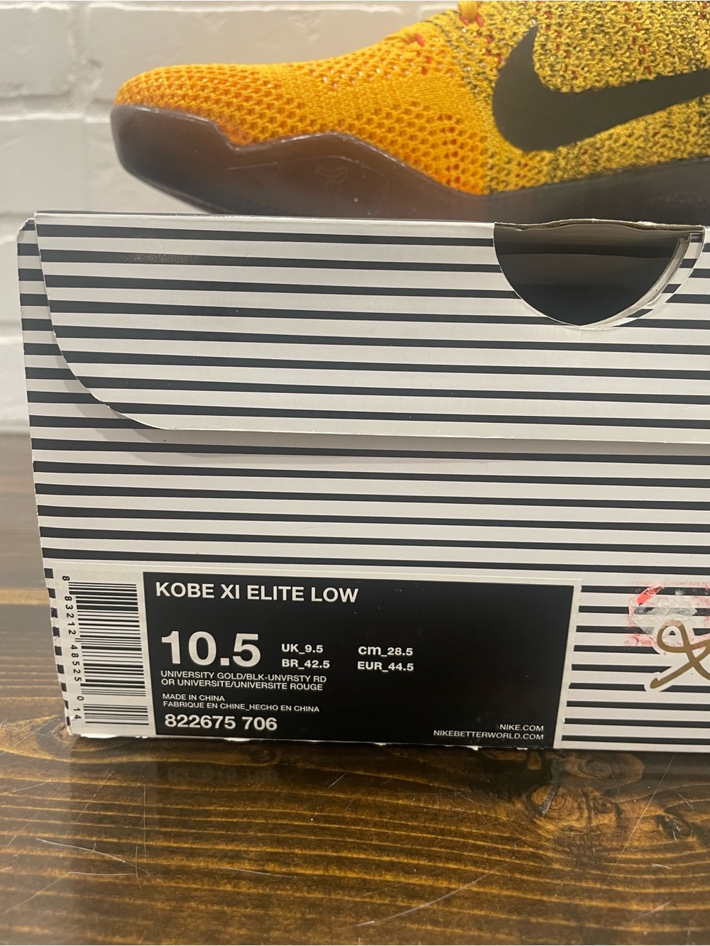 Nike Kobe XI Elite Low University Gold Black - “Bruce Lee”